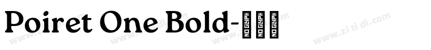 Poiret One Bold字体转换
